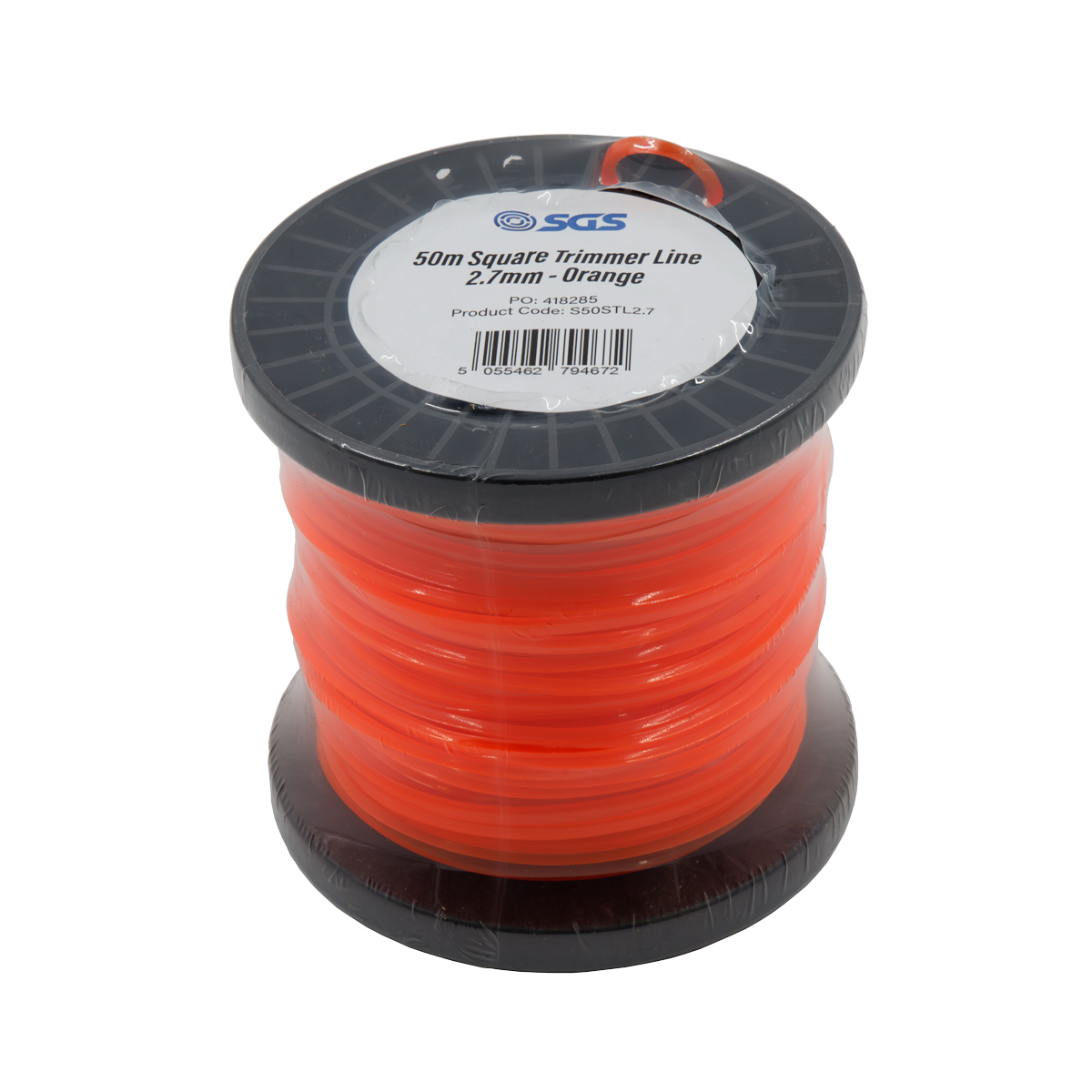 SGS 50m Square Trimmer Line - 2.7mm - Orange